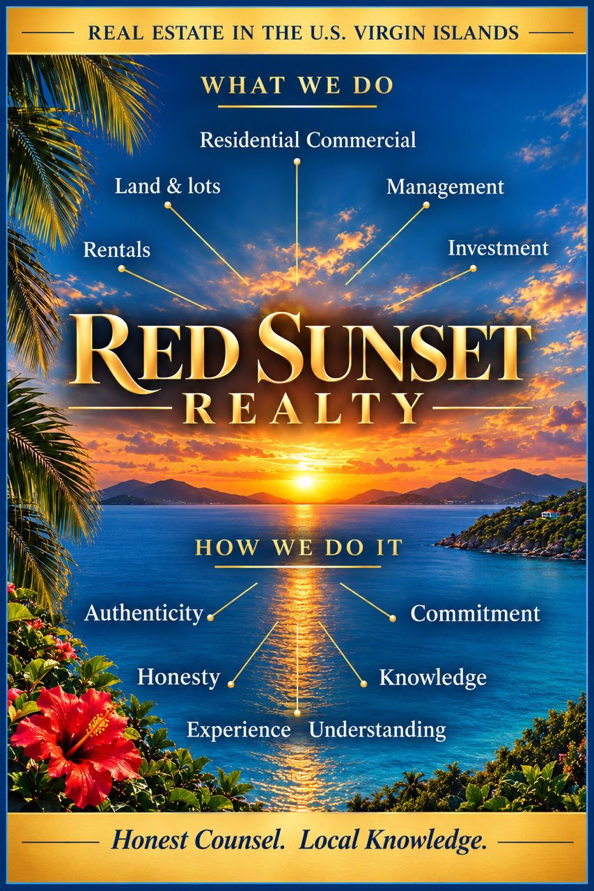 Brand map: Real Estate in the U.S. Virgin Islands. Honest Counsel. Local Knowledge.